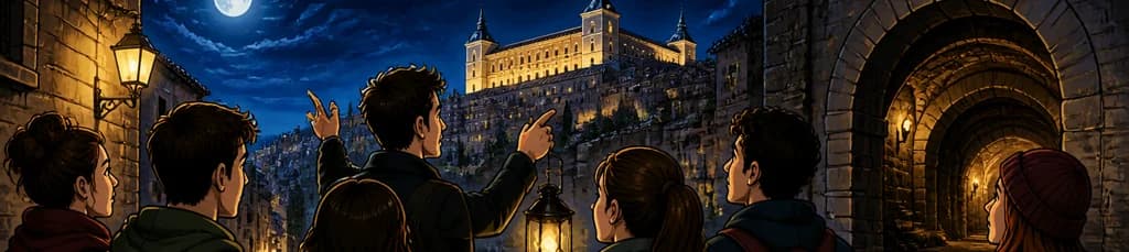 Explora Toledo por la noche: tour de leyendas y enigmas con acceso a pasadizos subterráneos