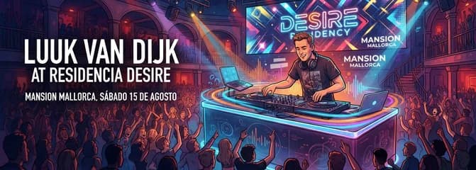 Luuk van Dijk en la Residencia Desire de Mansion Mallorca el Sábado 15 de Agosto