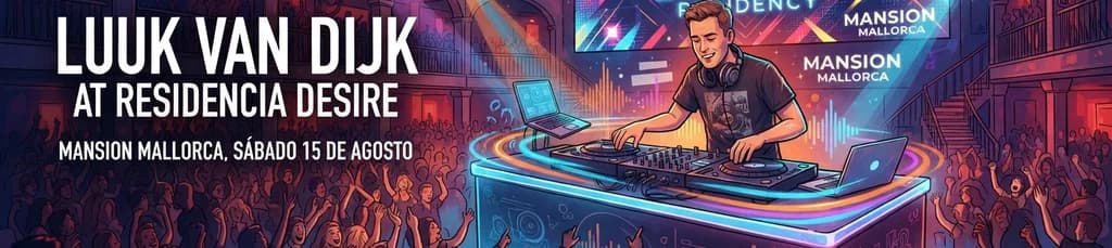 Luuk van Dijk en la Residencia Desire de Mansion Mallorca el Sábado 15 de Agosto