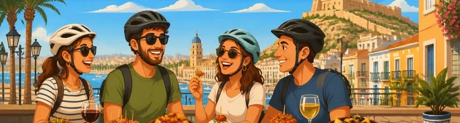 Recorrido guiado en bicicleta por Alicante con degustación gourmet de tapas