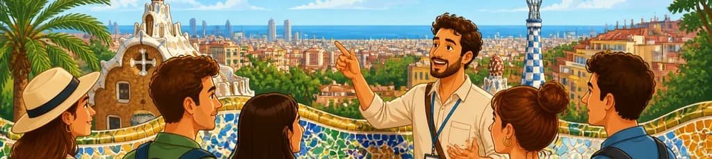 Recorrido guiado por el Parque Güell en Barcelona con acceso preferente