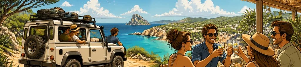 Safari privado en Ibiza con almuerzo en el restaurante Beach