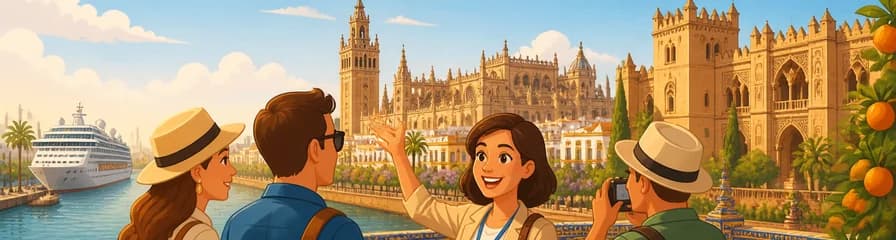 Excursión costera privada de día completo en Sevilla con salida desde el puerto de cruceros