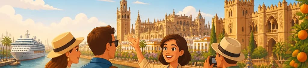 Excursión costera privada de día completo en Sevilla con salida desde el puerto de cruceros