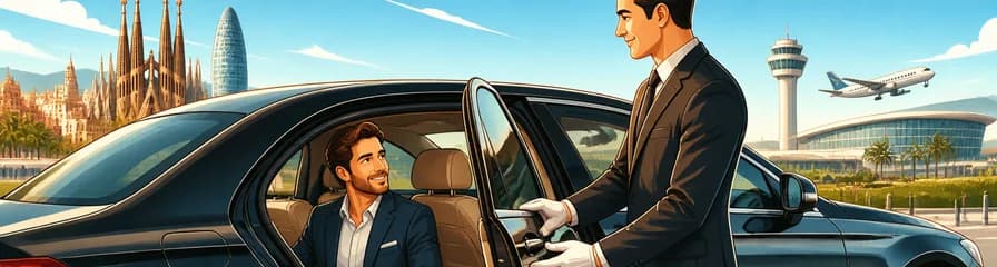 Servicio de traslado de lujo desde Barcelona al aeropuerto de El Prat BCN en coche