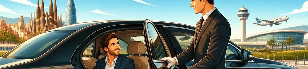 Servicio de traslado de lujo desde Barcelona al aeropuerto de El Prat BCN en coche