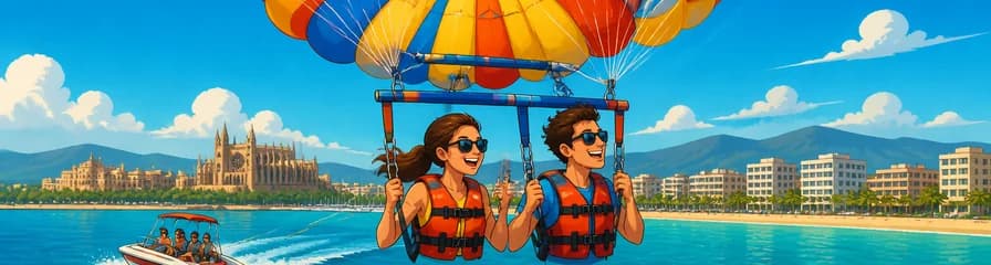 Parasailing desde El Arenal: Maravillosas vistas de la bahía de Palma