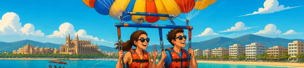 Parasailing desde El Arenal: Maravillosas vistas de la bahía de Palma