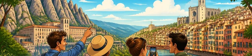 Experimenta Montserrat y Girona: Tour privado de día completo con guía desde Barcelona