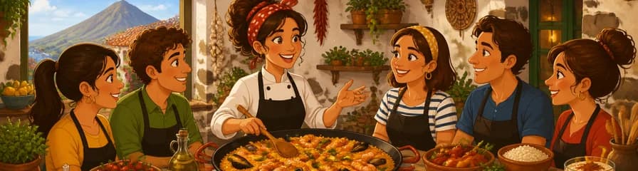 Taller de cocina de paella en una casa tradicional canaria de Tenerife