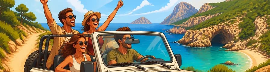 Aventura compartida en jeep por las playas de Ibiza