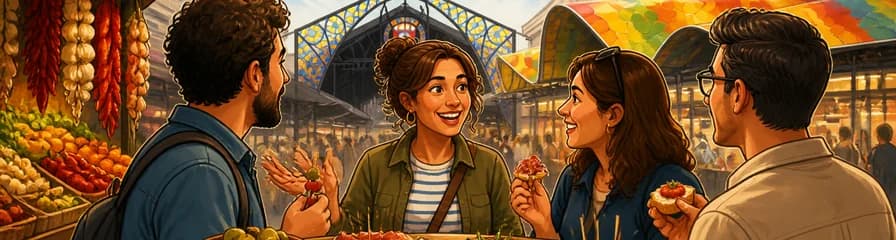 Recorrido privado a pie por los mercados de la Boquería y Santa Caterina con degustación de comida y tapas
