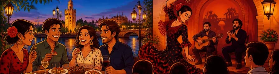 Recorrido de tapas y espectáculo de flamenco auténtico en Sevilla