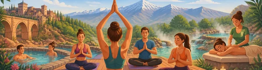 Yoga y Relajación en Aguas Termales de un Oasis Natural con Salida desde Granada
