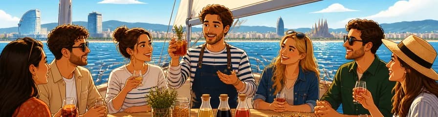 Travesía en velero por la costa de Barcelona con taller de elaboración de vermut
