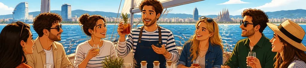 Travesía en velero por la costa de Barcelona con taller de elaboración de vermut
