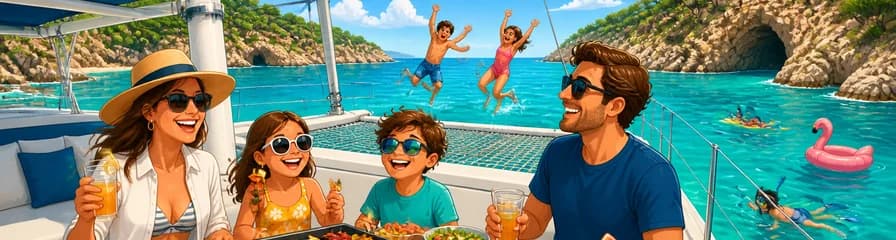 Travesía familiar en catamarán por la Costa Brava: barbacoa y bebidas incluidas