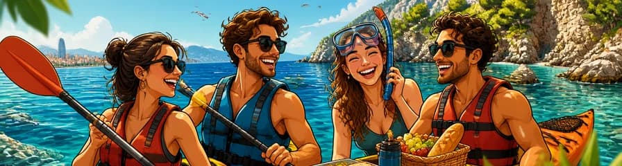 Excursión desde Barcelona a Tossa de Mar: kayak, snorkel y paella