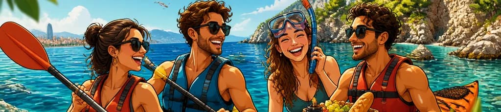 Excursión desde Barcelona a Tossa de Mar: kayak, snorkel y paella