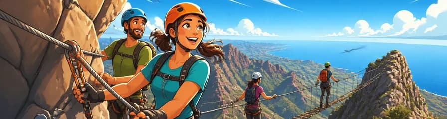 Experiencia de Aventura y Escalada en Vía Ferrata de Medio Día en Gran Canaria
