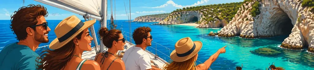 Travesía marítima de jornada completa en velero por Menorca