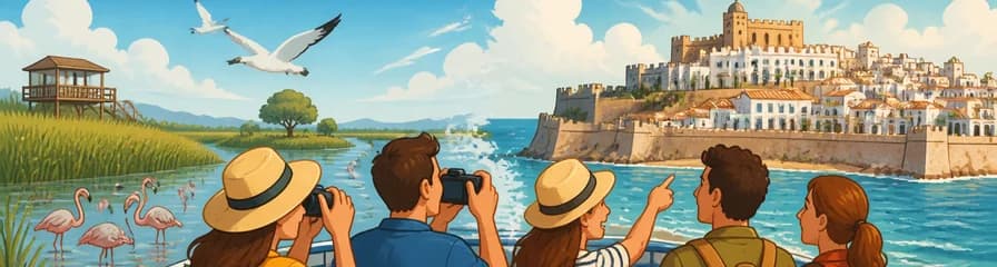 Excursión de un día con crucero por el Delta del Ebro y visita al castillo de Peñíscola
