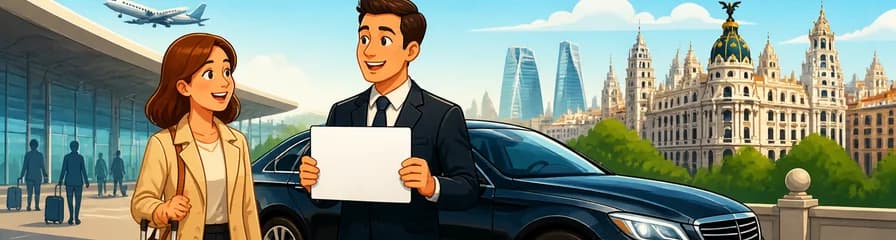 Traslado privado de ida y vuelta: del Aeropuerto de Madrid (MAD) a Madrid