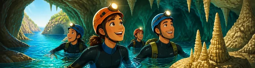 Aventura de espeleología marina en la Cova de Coloms en Mallorca, para grupos reducidos