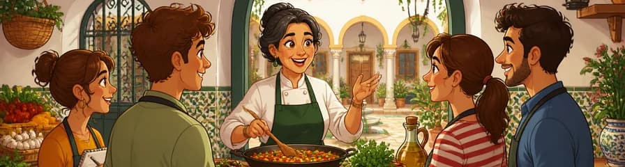 Experimenta la Gastronomía Andaluza en una Clase de Cocina Exclusiva dentro de una Residencia Histórica