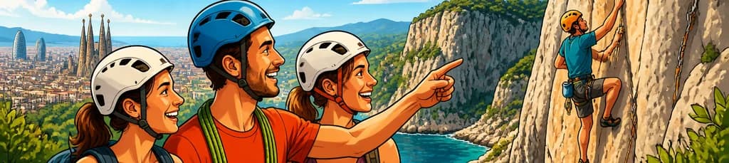 Aventura de escalada en roca cerca de Barcelona