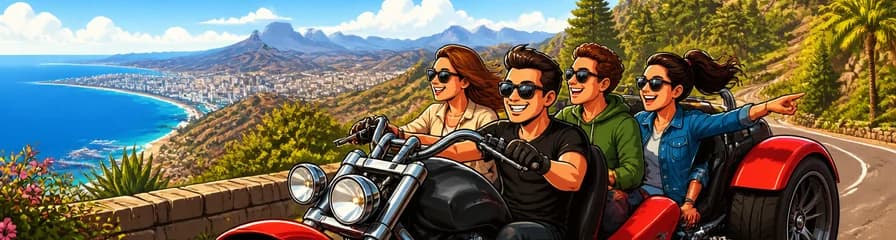 Descubre Gran Canaria en un exclusivo tour en triciclo para grupos reducidos, ¡máximo 4 personas!