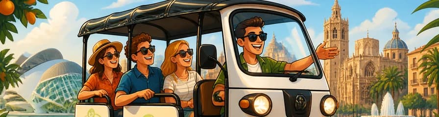Recorrido privado en TukTuk de dos horas por la ciudad de Valencia