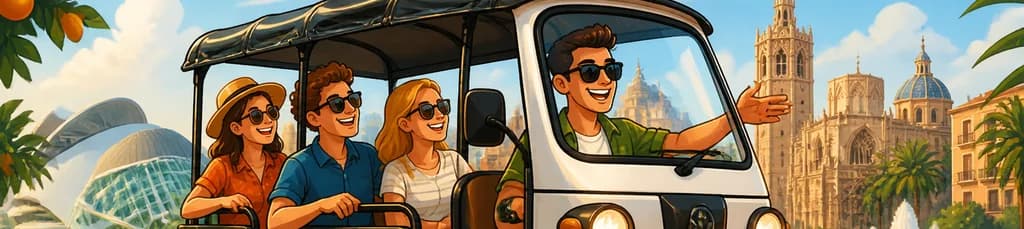 Recorrido privado en TukTuk de dos horas por la ciudad de Valencia
