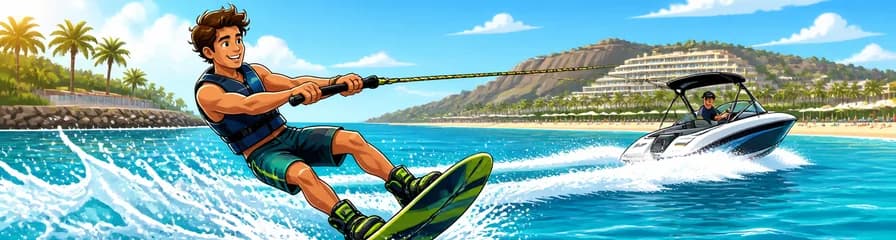 Practica wakeboard en la hermosa Anfi del Mar