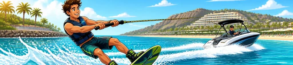 Practica wakeboard en la hermosa Anfi del Mar