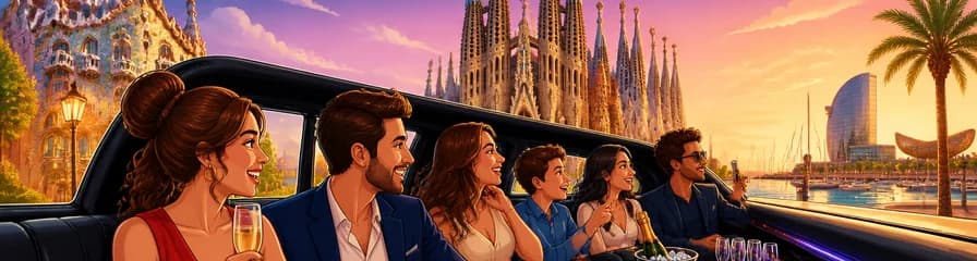 Exclusivo Recorrido de Lujo en Limusina Privada por Barcelona, de Dos Horas