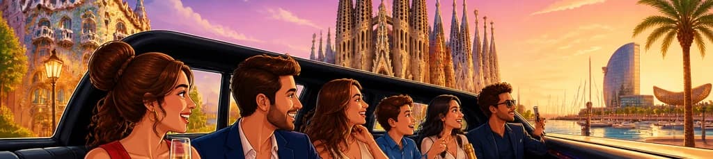 Exclusivo Recorrido de Lujo en Limusina Privada por Barcelona, de Dos Horas