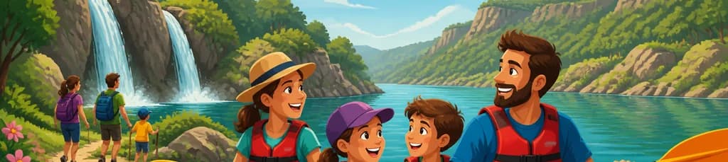 Aventura familiar en kayak por el embalse de Escalona con senderismo y cascadas