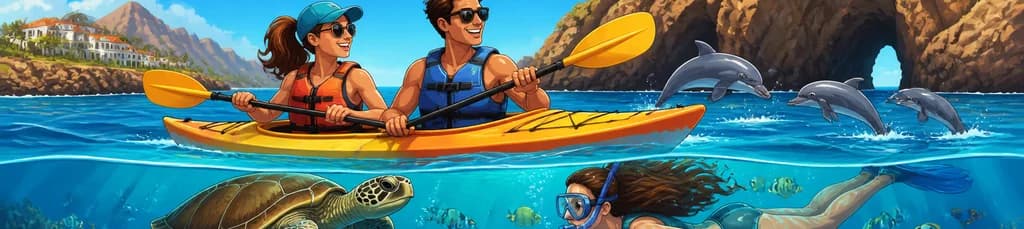 Excursión de Kayak y Snorkel para el Avistamiento de Tortugas y Delfines
