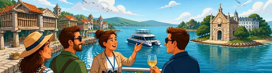Recorrido Privado por las Rías Baixas con Paseo en Barco desde Santiago