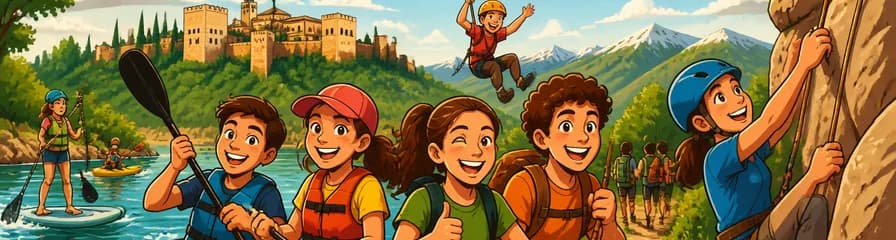 Campamento de aventura guiado de medio día en Granada con actividades al aire libre