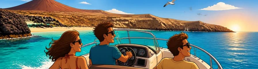 Vive Papagayo en Lanzarote a bordo de la QUICKSILVER 580, con licencia de navegación