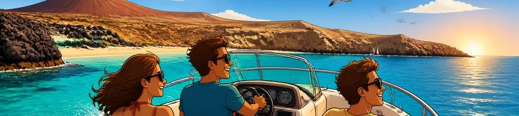 Vive Papagayo en Lanzarote a bordo de la QUICKSILVER 580, con licencia de navegación