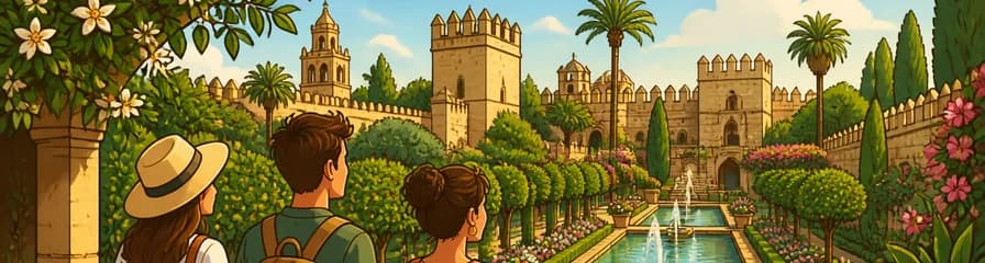 Entrada a los Jardines del Alcázar de los Reyes Cristianos en Córdoba