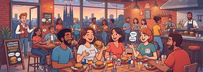 Intercambio de Idiomas de Sábado con Noche de Hamburguesas