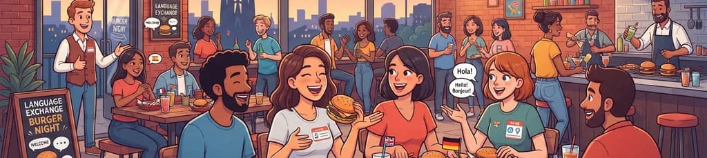 Intercambio de Idiomas de Sábado con Noche de Hamburguesas