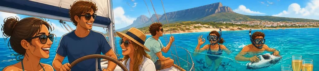 Aventura en velero con snorkel, tapas y bebidas por la costa de Tarifa