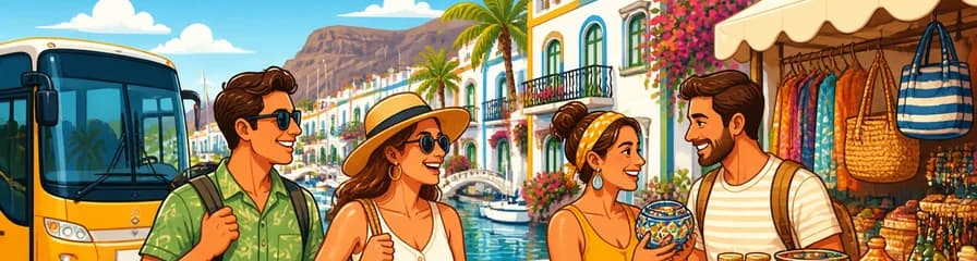 Transporte en autobús al mercado semanal de Puerto de Mogán