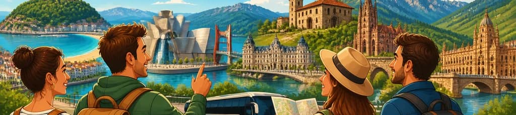 Recorrido guiado de cuatro días por el Norte de España, partiendo de Barcelona