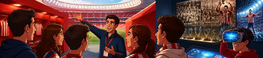 Vive la experiencia rojiblanca: Tour guiado por el estadio y museo del Atlético de Madrid